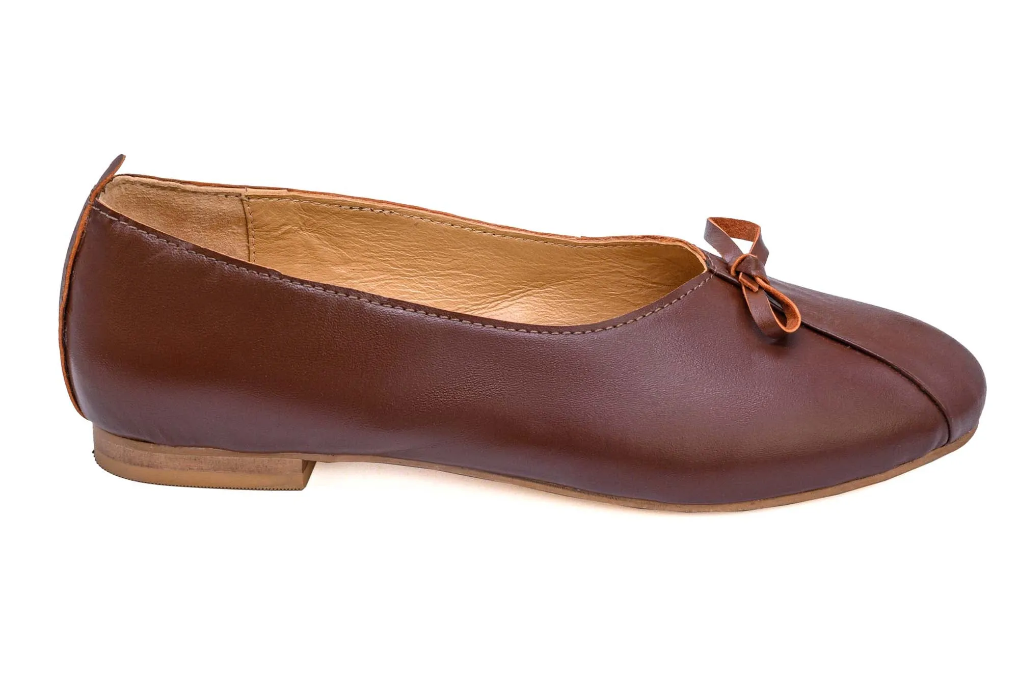 Brown Leather Loafer With  Lace
