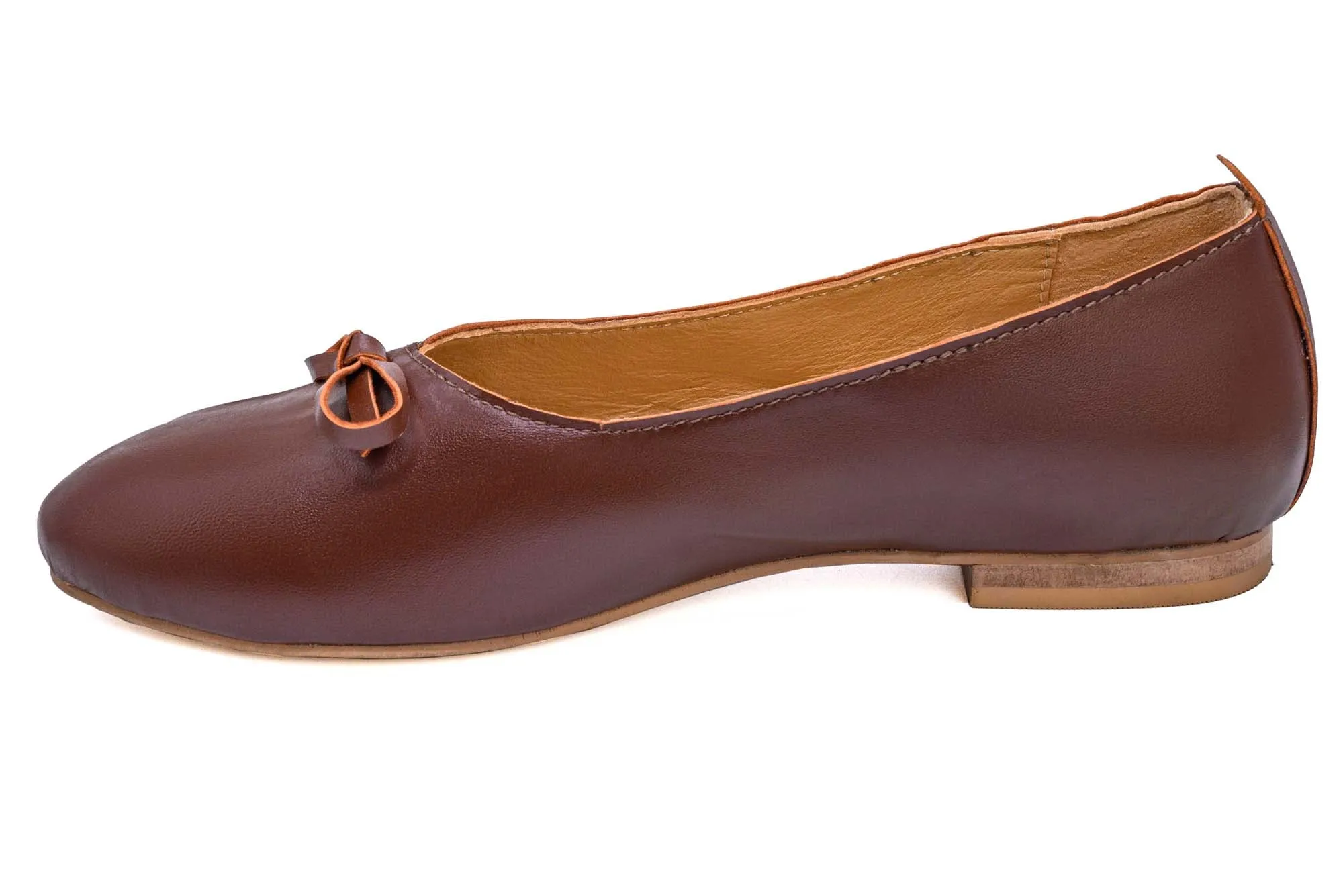 Brown Leather Loafer With  Lace