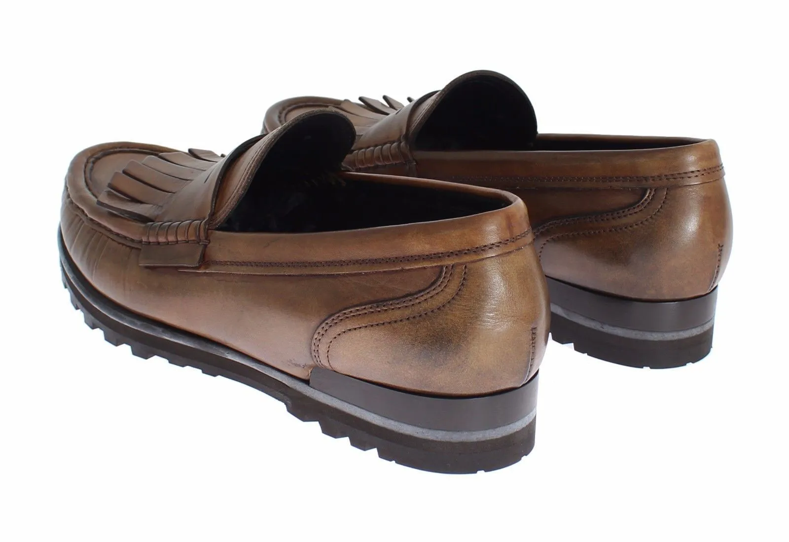 Brown Leather Loafers Casual Dress Shoes