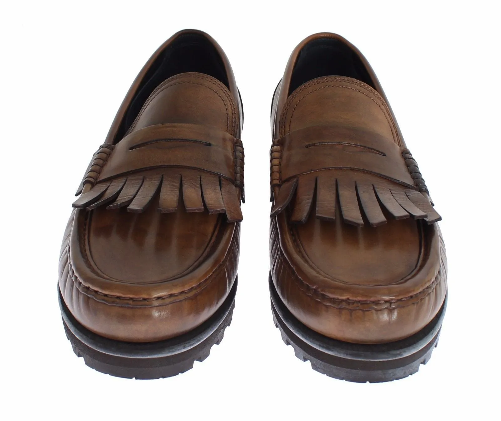 Brown Leather Loafers Casual Dress Shoes