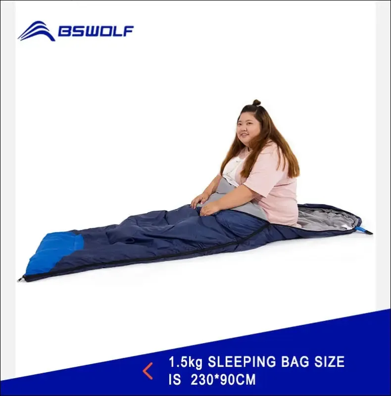 Bswolf ultralight waterproof 4 season envelope sleeping bag for camping