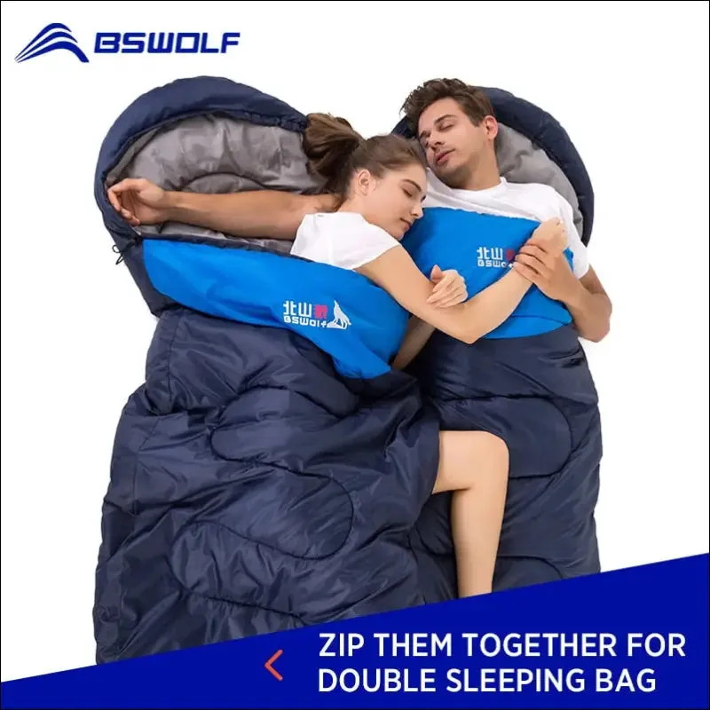 Bswolf ultralight waterproof 4 season envelope sleeping bag for camping