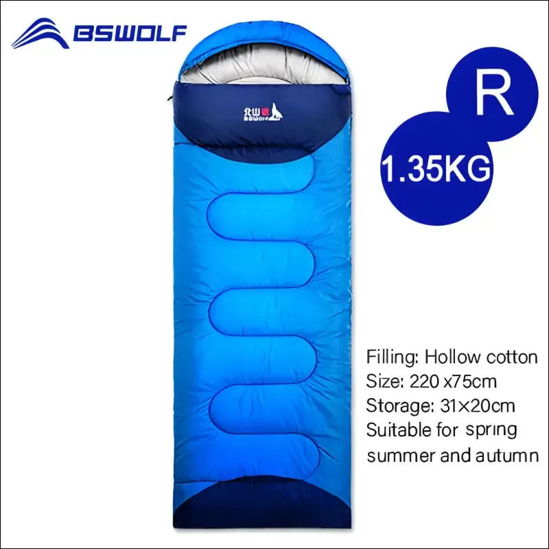 Bswolf ultralight waterproof 4 season envelope sleeping bag for camping