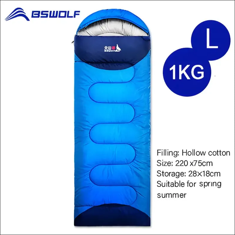 Bswolf ultralight waterproof 4 season envelope sleeping bag for camping