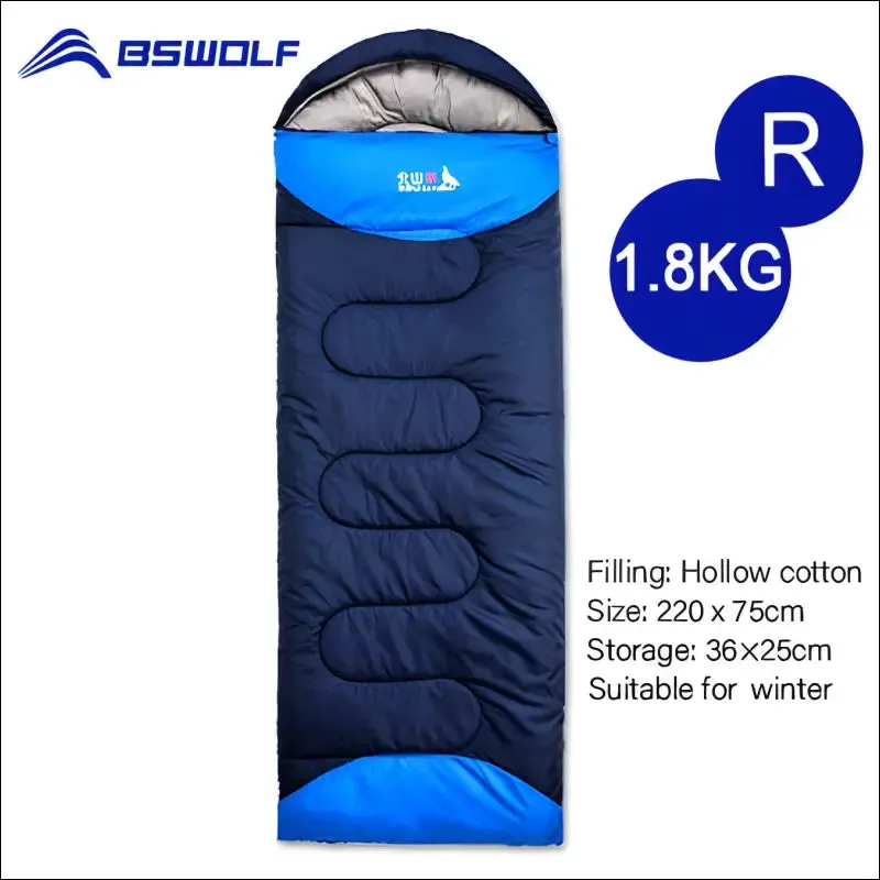 Bswolf ultralight waterproof 4 season envelope sleeping bag for camping