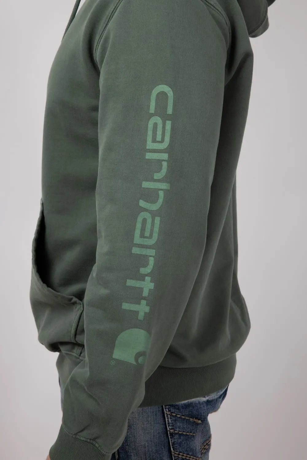 Carhartt Midweight Garment Dyed French Terry Hoodie for Men in Mountain View | 106253-GF8-MOUNTAIN