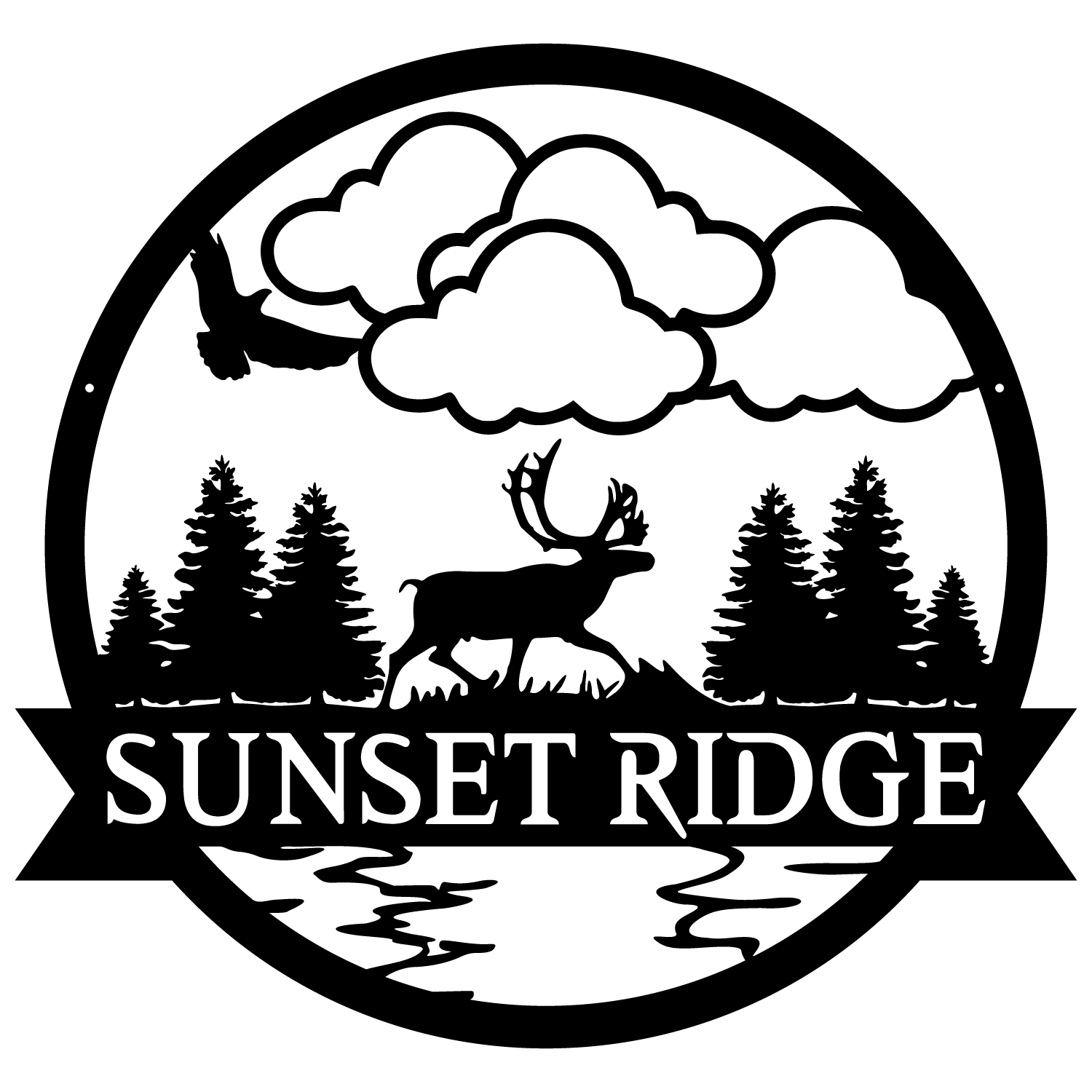 Caribou Outdoor Monogram