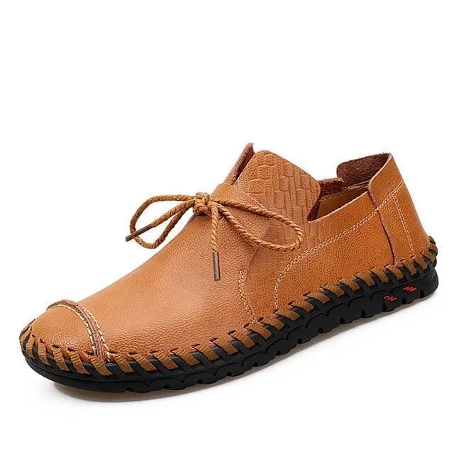 Casual Handmade Genuine Leather Men's Soft Flats