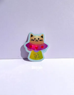 Cat UFO Sticker