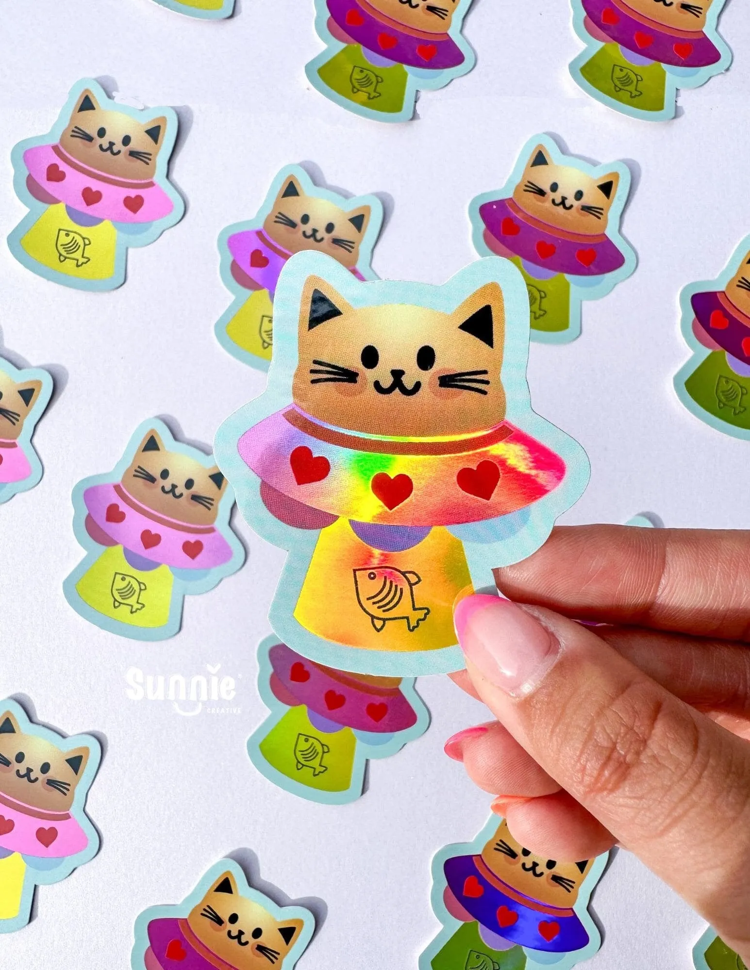Cat UFO Sticker