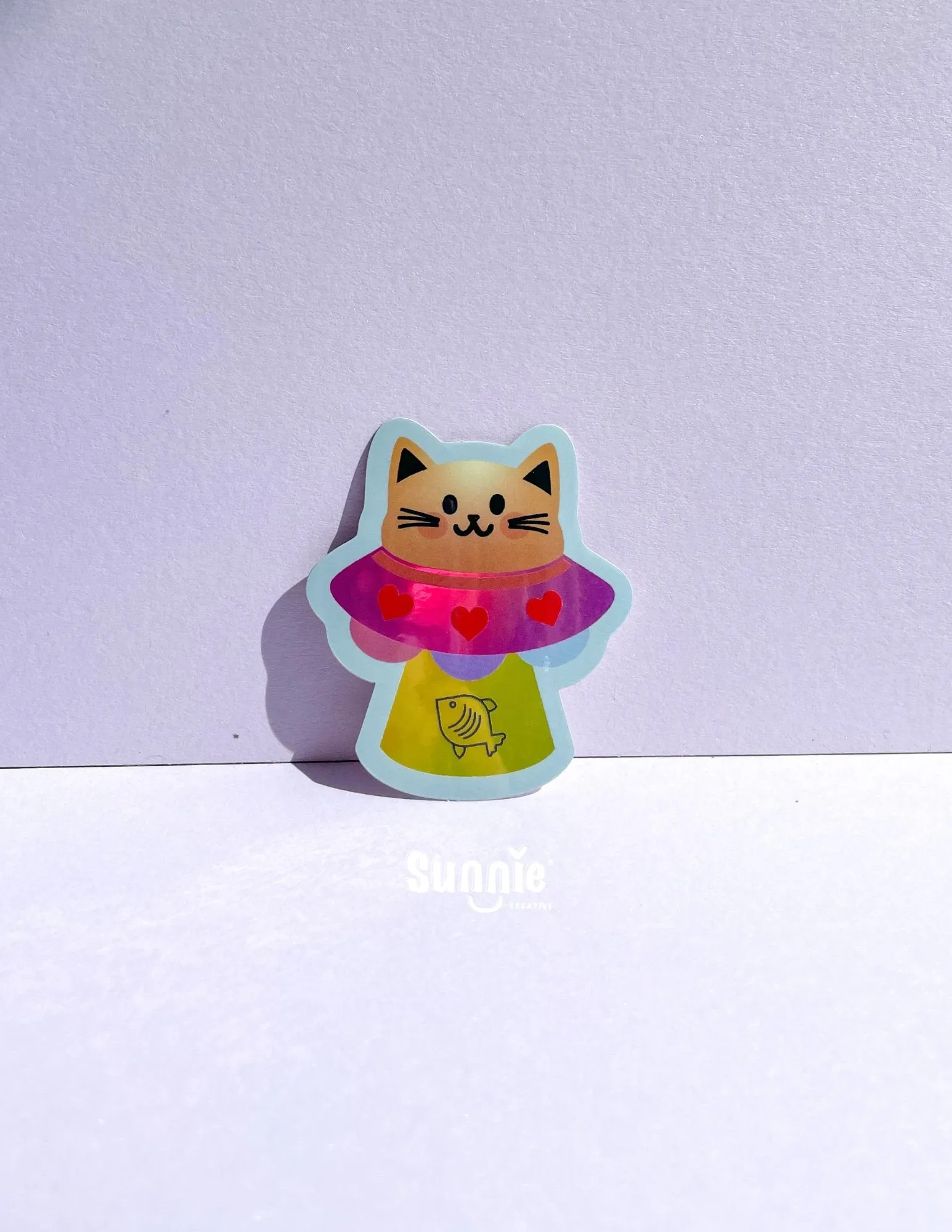 Cat UFO Sticker