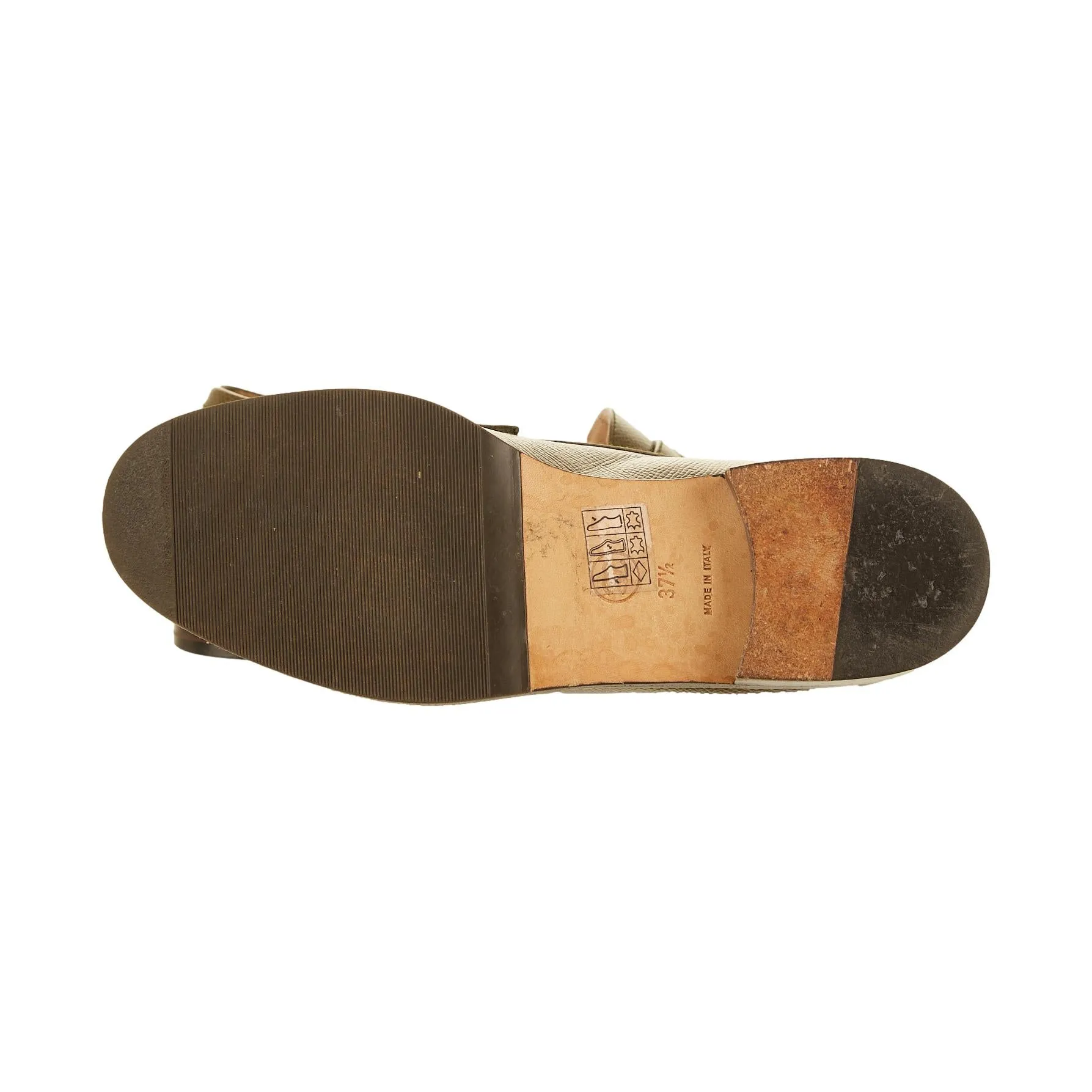 Chanel Olive Logo Loafers