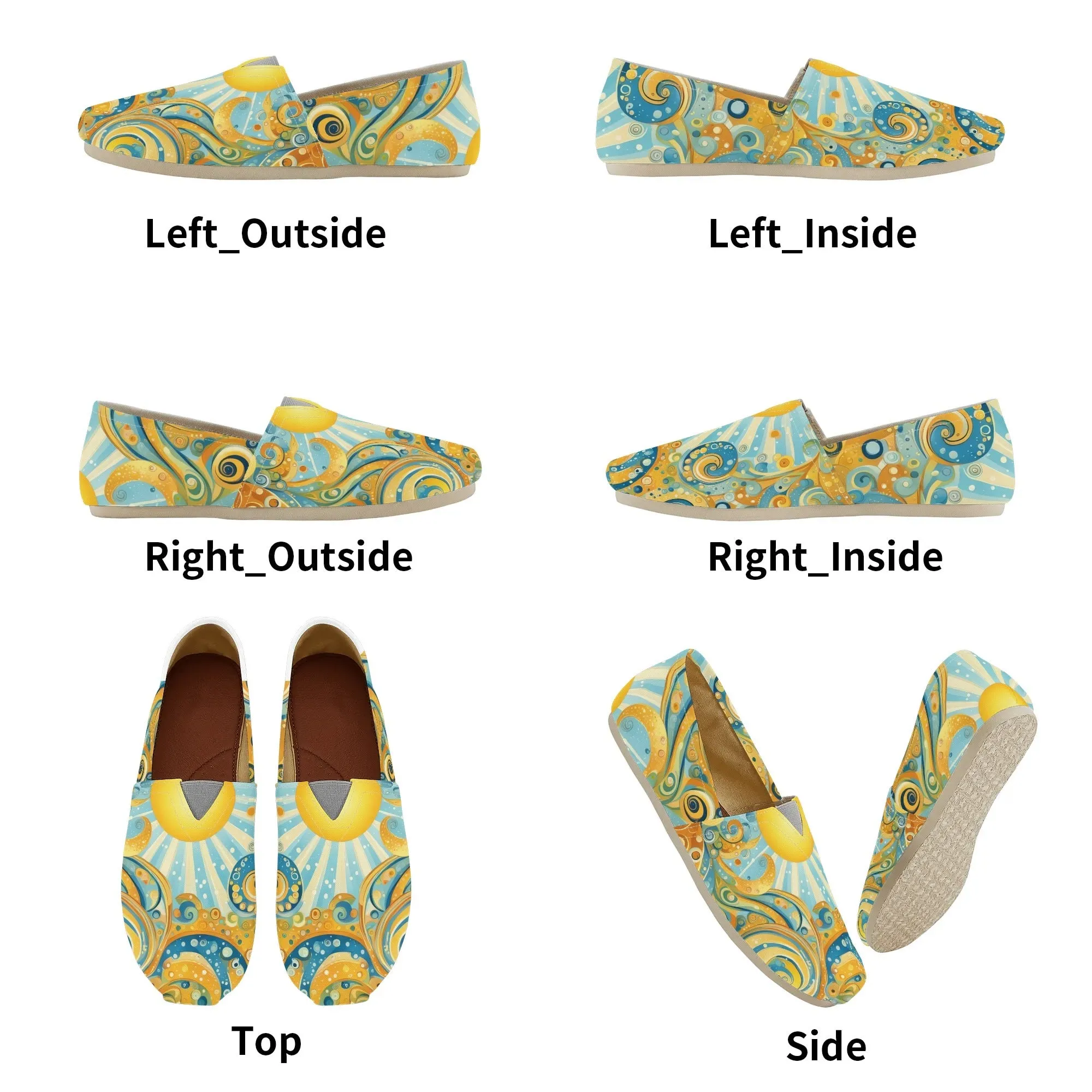 Cheerful Sun Womens Casual Slip On Shoes