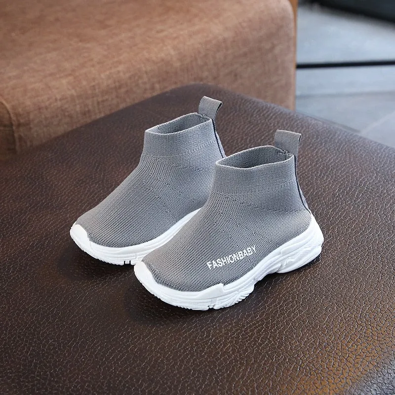 Children Casual Shoes Slip-on Breathable Kids Socks Shoes Non-slip