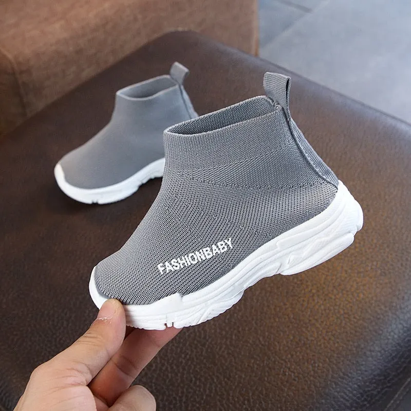 Children Casual Shoes Slip-on Breathable Kids Socks Shoes Non-slip