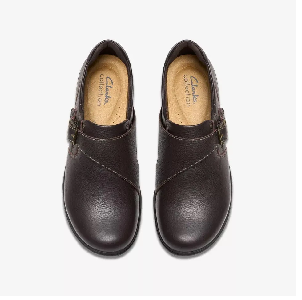 Clarks Womens Carleigh Jazz Chocolate Leather 26179505