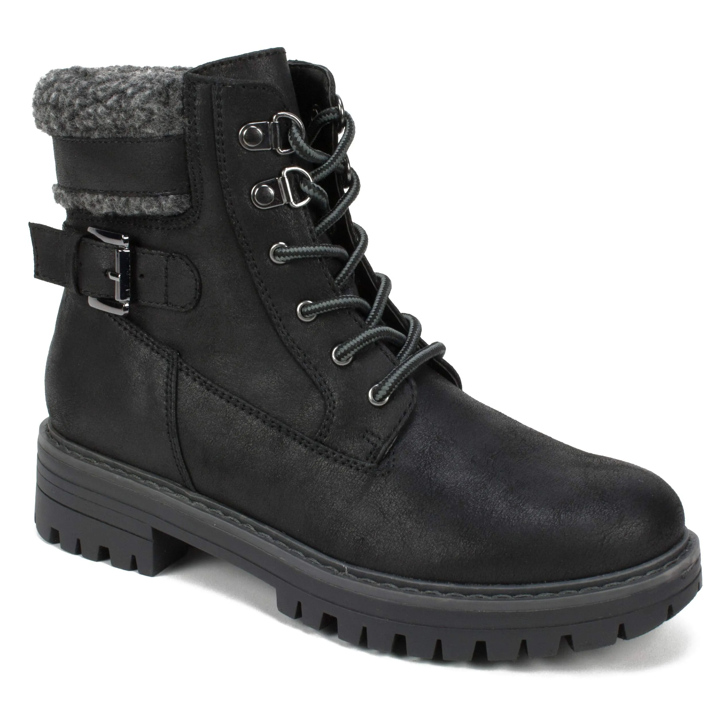 CLIFFS BY WHITE MOUNTAIN Shoes MELDON Women's Boot, BLACK/FABRIC, 8 M