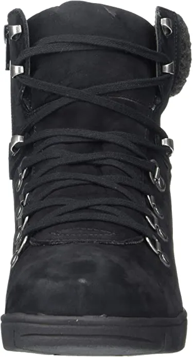 CLIFFS BY WHITE MOUNTAIN Women's Emory Fashion Boot, Black/Nubuck/Leather, 9 Medium US