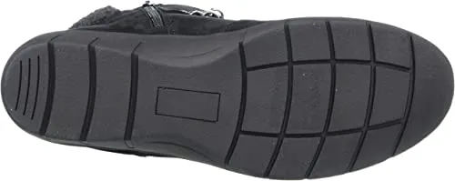 CLIFFS BY WHITE MOUNTAIN Women's Emory Fashion Boot, Black/Nubuck/Leather, 9 Medium US