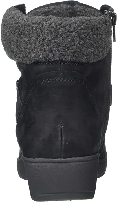 CLIFFS BY WHITE MOUNTAIN Women's Emory Fashion Boot, Black/Nubuck/Leather, 9 Medium US