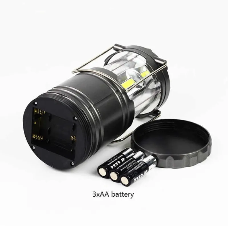 COB Tent Lamp LED Portable Lantern Work Light Rechargeable USB Lamp with Rotary Switch & Swivel Magnetic Base