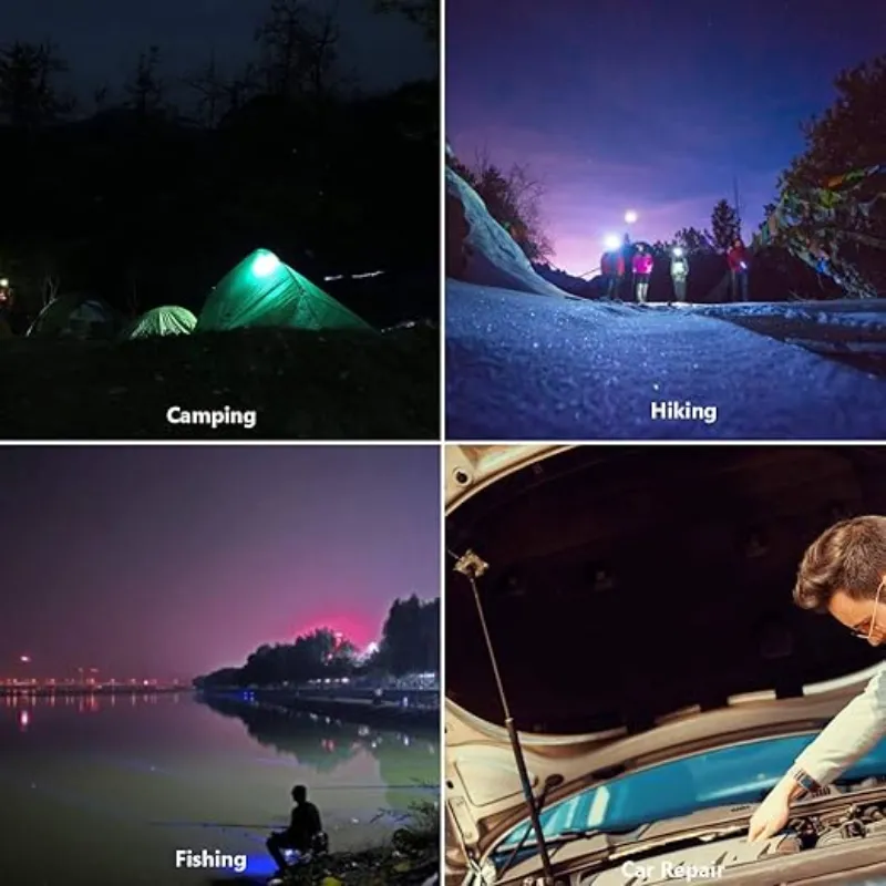 COB Tent Lamp LED Portable Lantern Work Light Rechargeable USB Lamp with Rotary Switch & Swivel Magnetic Base