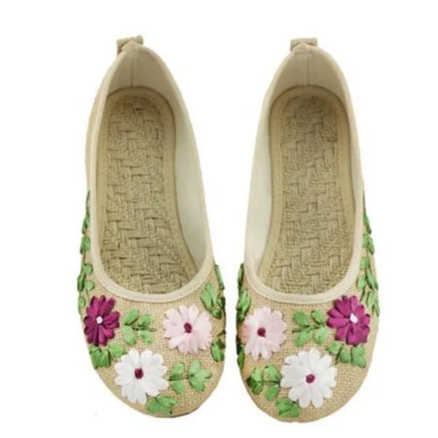 Comfortable Old Peking Ballerina Flat Shoes
