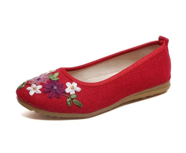 Comfortable Old Peking Ballerina Flat Shoes