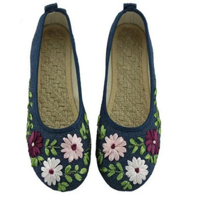 Comfortable Old Peking Ballerina Flat Shoes