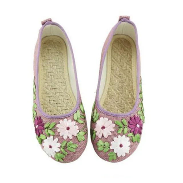 Comfortable Old Peking Ballerina Flat Shoes