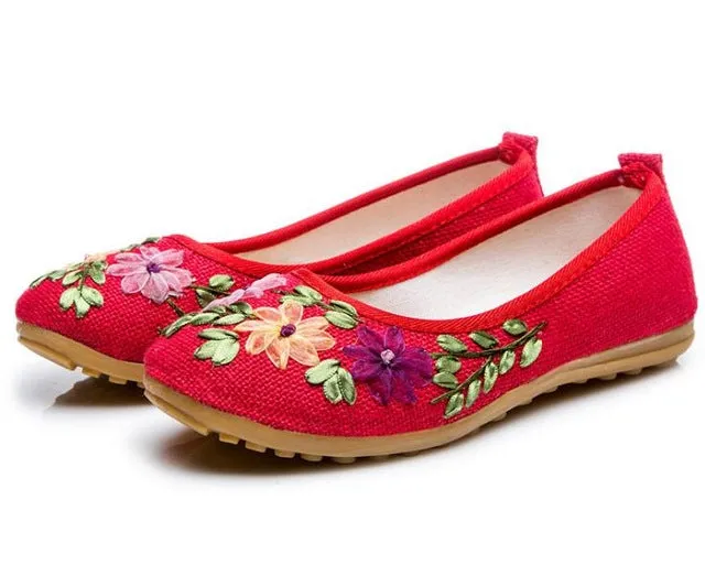 Comfortable Old Peking Ballerina Flat Shoes