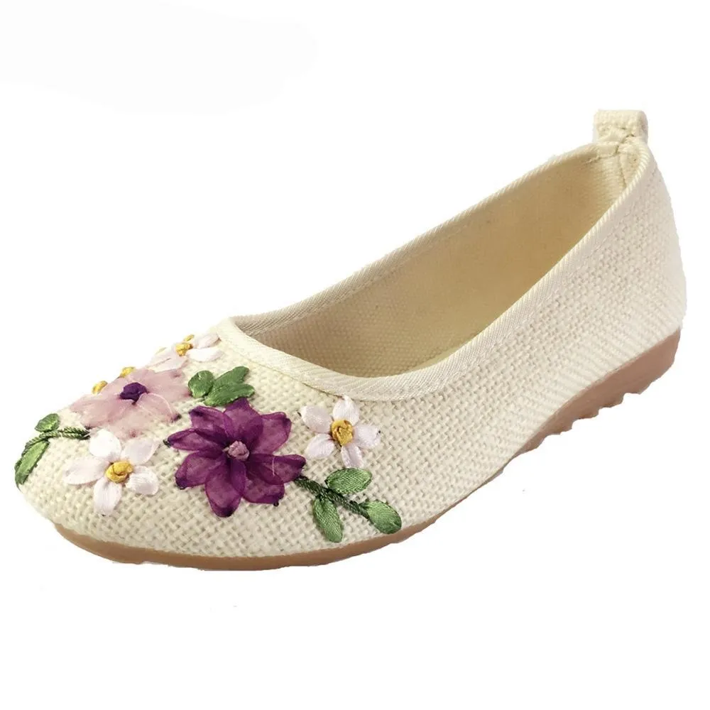 Comfortable Old Peking Ballerina Flat Shoes