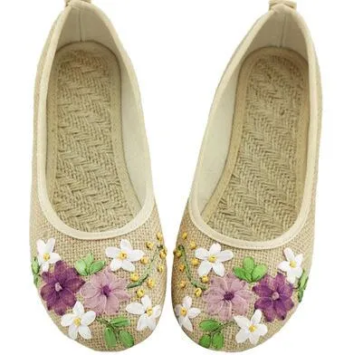 Comfortable Old Peking Ballerina Flat Shoes