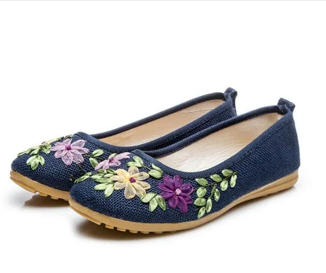 Comfortable Old Peking Ballerina Flat Shoes