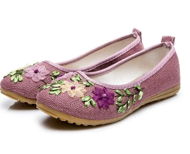 Comfortable Old Peking Ballerina Flat Shoes
