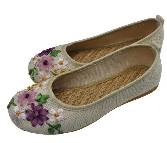 Comfortable Old Peking Ballerina Flat Shoes