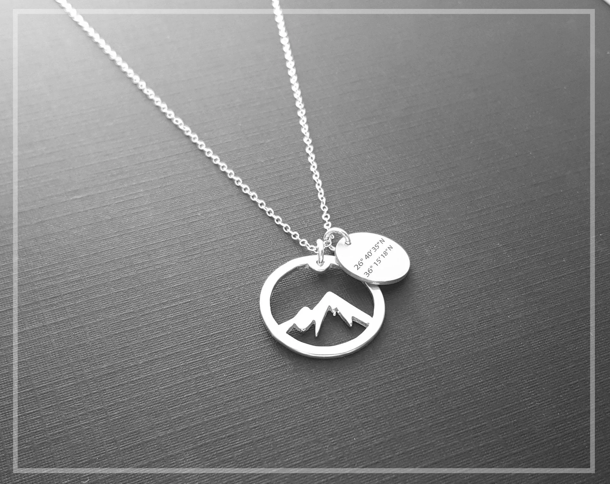 Coordinate Mountain Necklace
