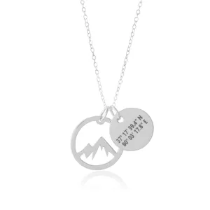 Coordinate Mountain Necklace