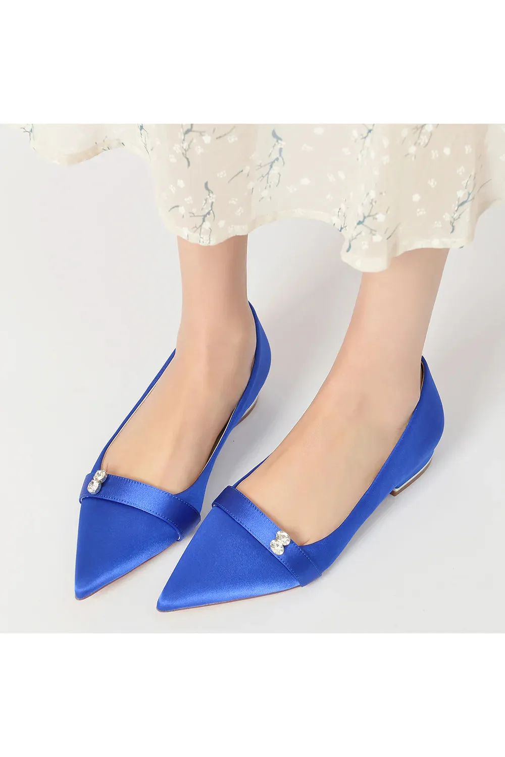 Crystal Cocktail Pointed Toe Flats