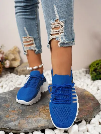 Cutout leopard veterschoenen met mesh voor sportieve doeleinden