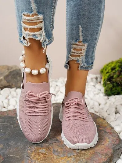 Cutout leopard veterschoenen met mesh voor sportieve doeleinden