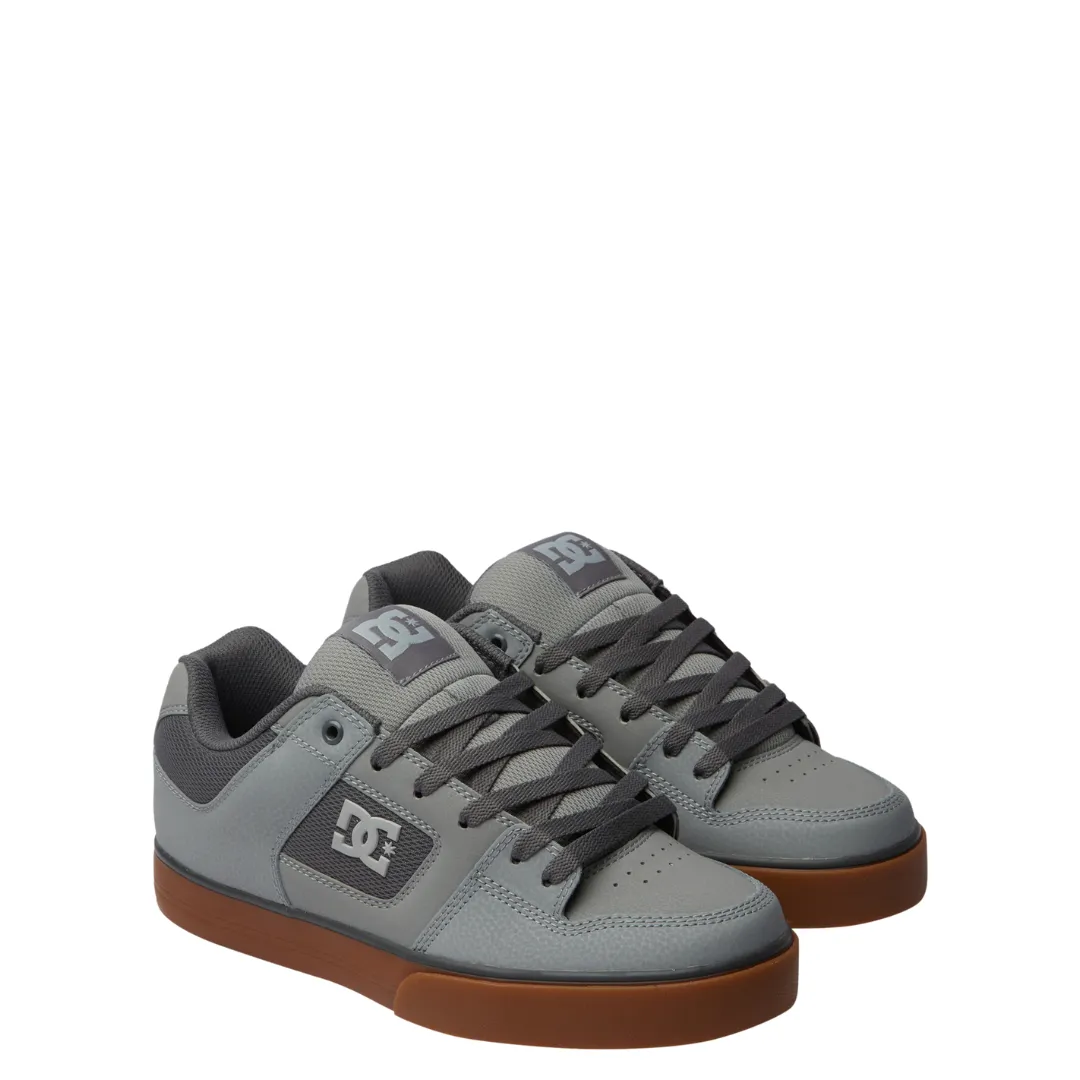 DC Men's Pure Skate Shoes - Carbon/Gum