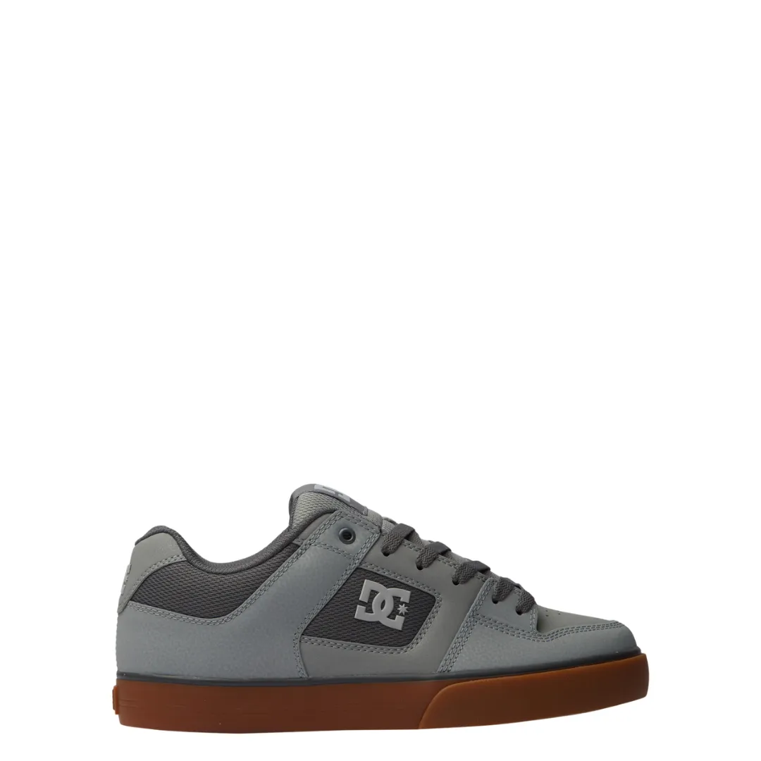 DC Men's Pure Skate Shoes - Carbon/Gum