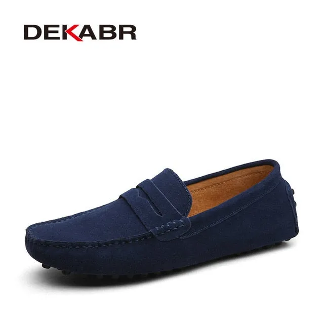 DEKABR 2020 New Arrival Men Driving Moccasins Genuine Leather Loafers Casual Fashion Wedding Men Footwear Large Size 38~50