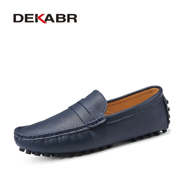 DEKABR 2020 New Arrival Men Driving Moccasins Genuine Leather Loafers Casual Fashion Wedding Men Footwear Large Size 38~50