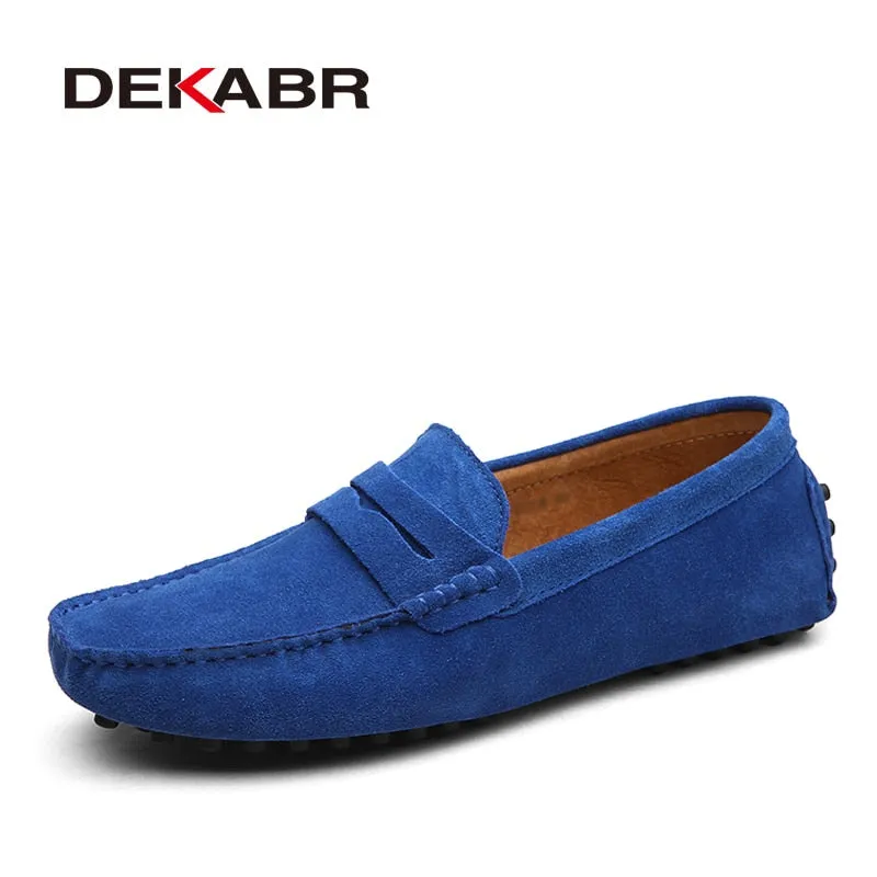 DEKABR 2020 New Arrival Men Driving Moccasins Genuine Leather Loafers Casual Fashion Wedding Men Footwear Large Size 38~50