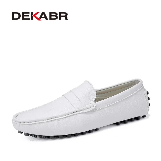DEKABR 2020 New Arrival Men Driving Moccasins Genuine Leather Loafers Casual Fashion Wedding Men Footwear Large Size 38~50