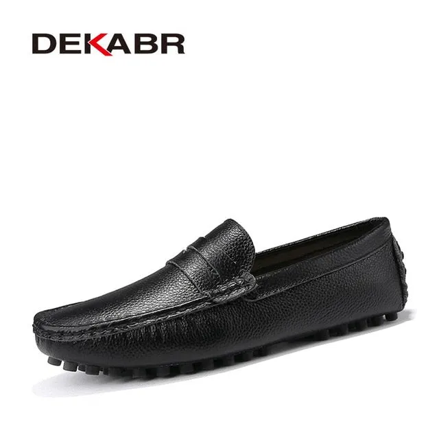 DEKABR 2020 New Arrival Men Driving Moccasins Genuine Leather Loafers Casual Fashion Wedding Men Footwear Large Size 38~50