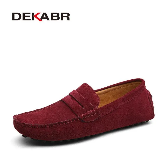 DEKABR 2020 New Arrival Men Driving Moccasins Genuine Leather Loafers Casual Fashion Wedding Men Footwear Large Size 38~50