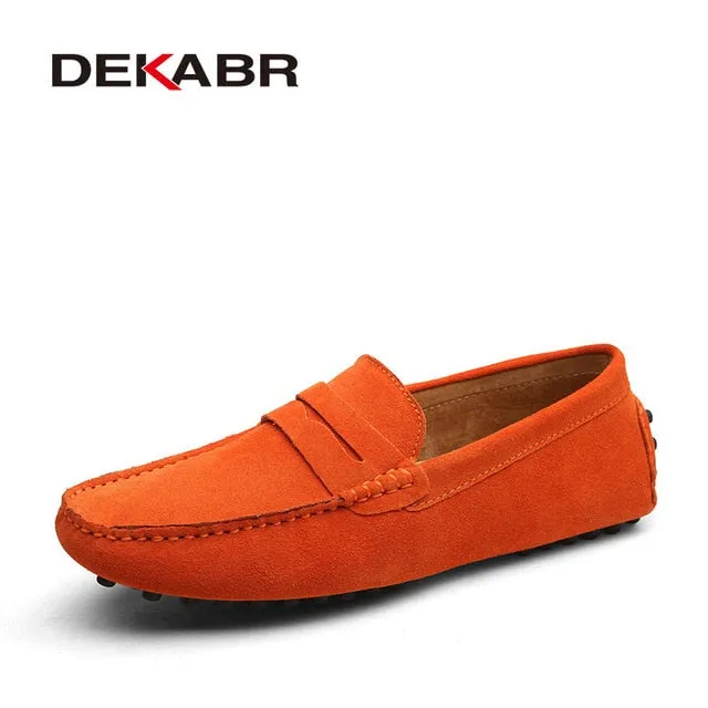DEKABR 2020 New Arrival Men Driving Moccasins Genuine Leather Loafers Casual Fashion Wedding Men Footwear Large Size 38~50